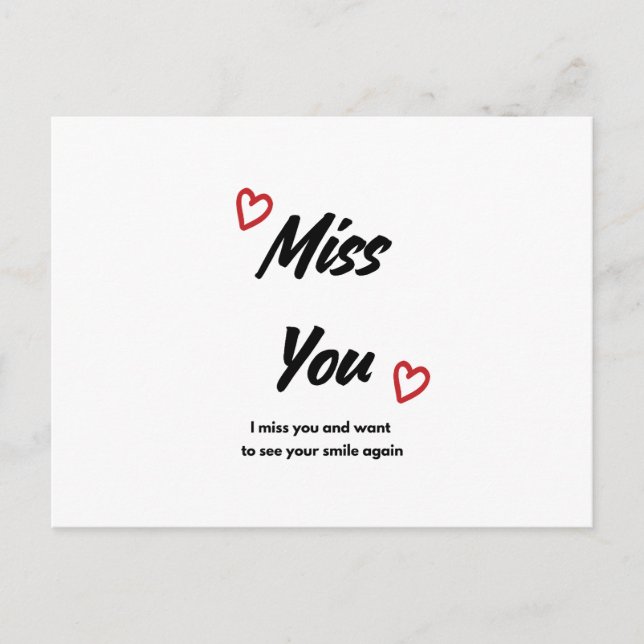 Miss You  Greeting Card (Front)