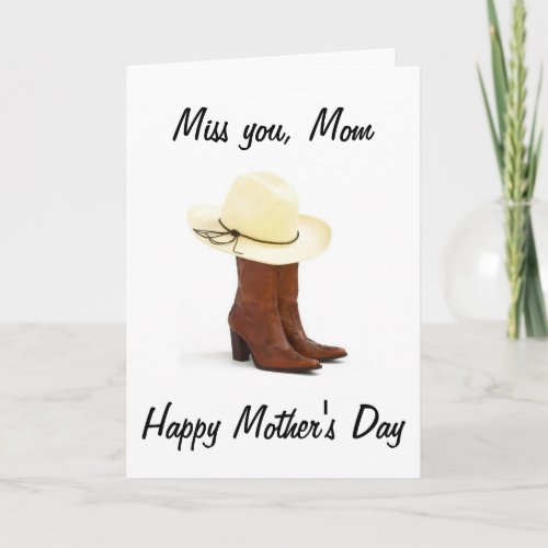MISS YOU MOM ON MOTHERS DAY CARD