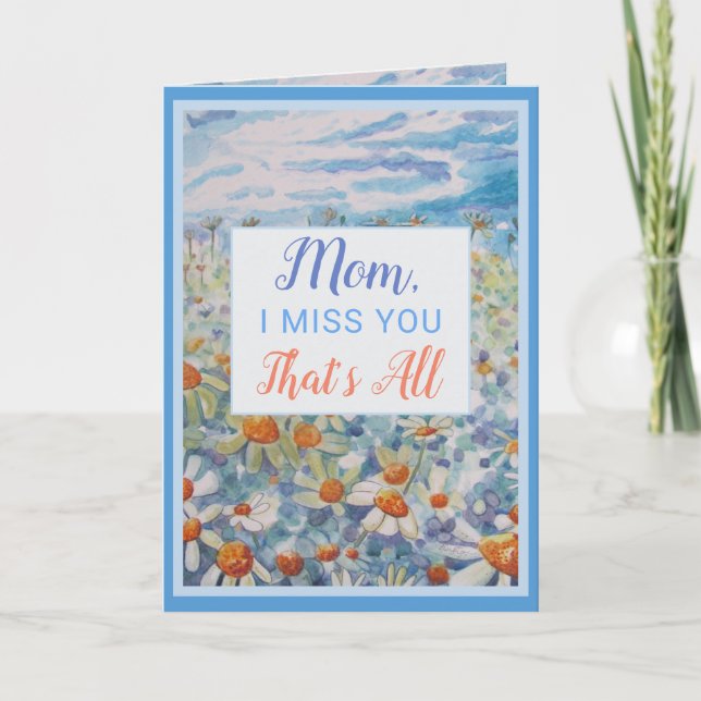 Miss You Mom Sending Big Hugs Card (Front)