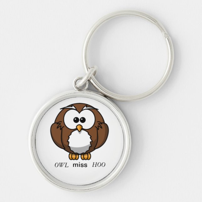 Miss you owl Keychain (Front)