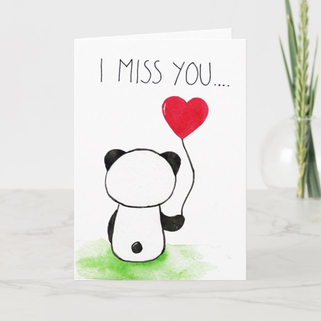 Miss You Panda Card (Front)