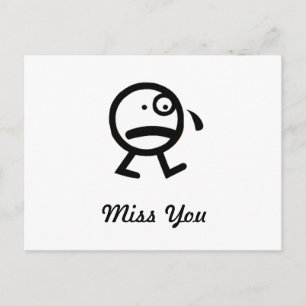 Miss you postcard