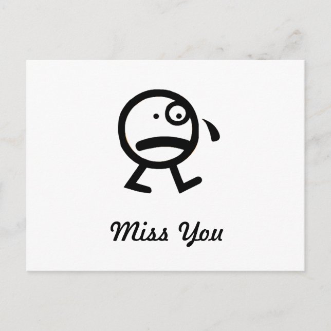 Miss you postcard (Front)