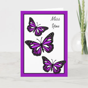 Miss You, Pretty Butterflies Card