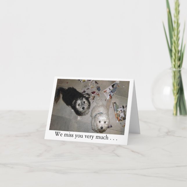Miss You Puppies Card (Front)