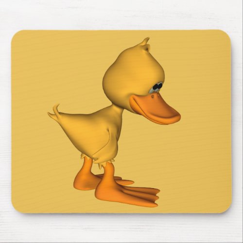 Miss you Sad little Yellow cartoon Duck Mouse Pad