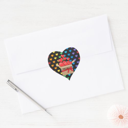 Miss you sending you my love heart sticker