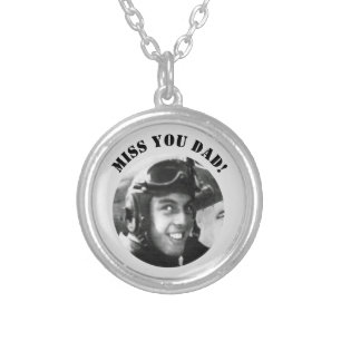 Miss You Silver Plated Necklace