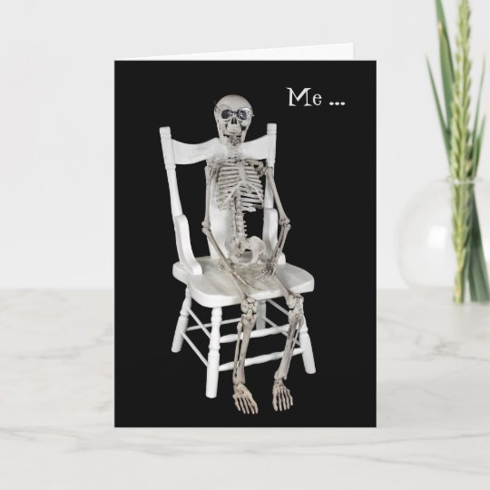 Miss You Skeleton On Chair Card Zazzle Com