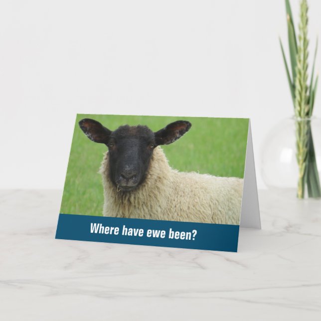 Miss You Thinking of You Just Because Funny Card (Front)