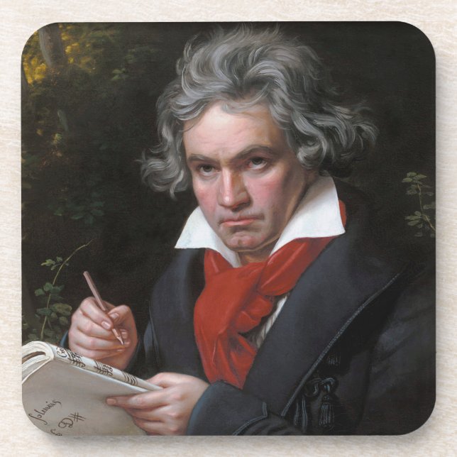 Missa Solemnis: Ludwig Beethoven Classical Music Beverage Coaster (Front)