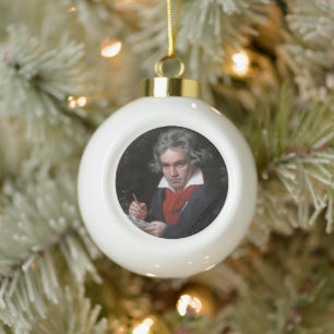 Missa Solemnis: Ludwig Beethoven Classical Music Ceramic Ball Christmas Ornament