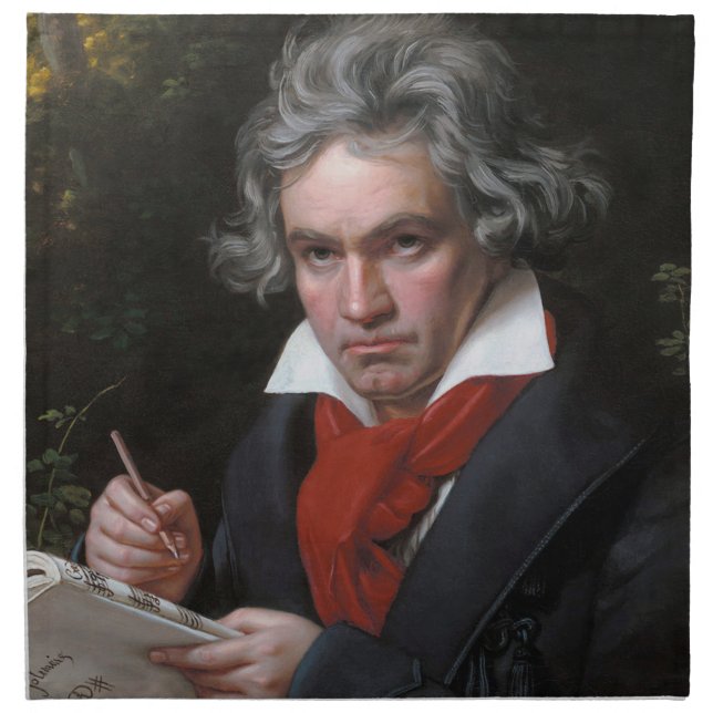 Missa Solemnis: Ludwig Beethoven Classical Music Cloth Napkin (Front)
