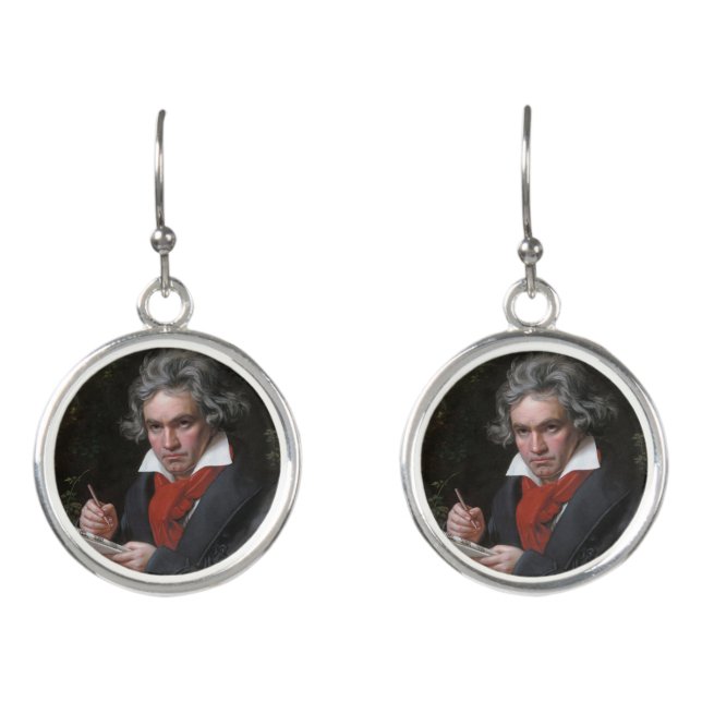 Missa Solemnis: Ludwig Beethoven Classical Music Earrings (Front)