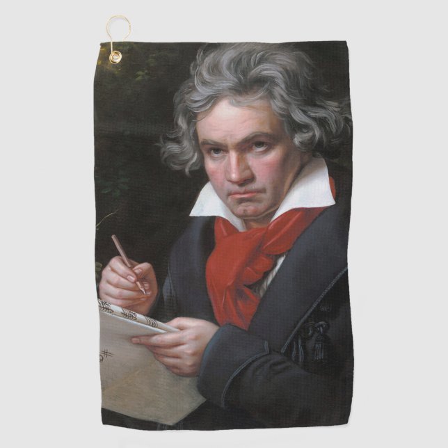 Missa Solemnis: Ludwig Beethoven Classical Music Golf Towel (Front)