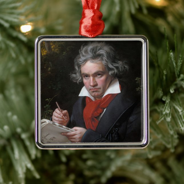 Missa Solemnis: Ludwig Beethoven Classical Music Metal Ornament (Tree)