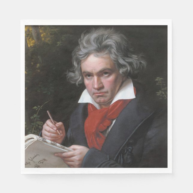 Missa Solemnis: Ludwig Beethoven Classical Music Napkins (Front)