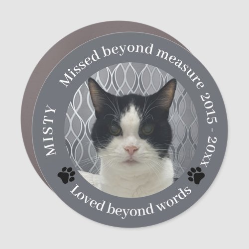 Missed Beyond Measure Cat Memorial Photo Car Magnet