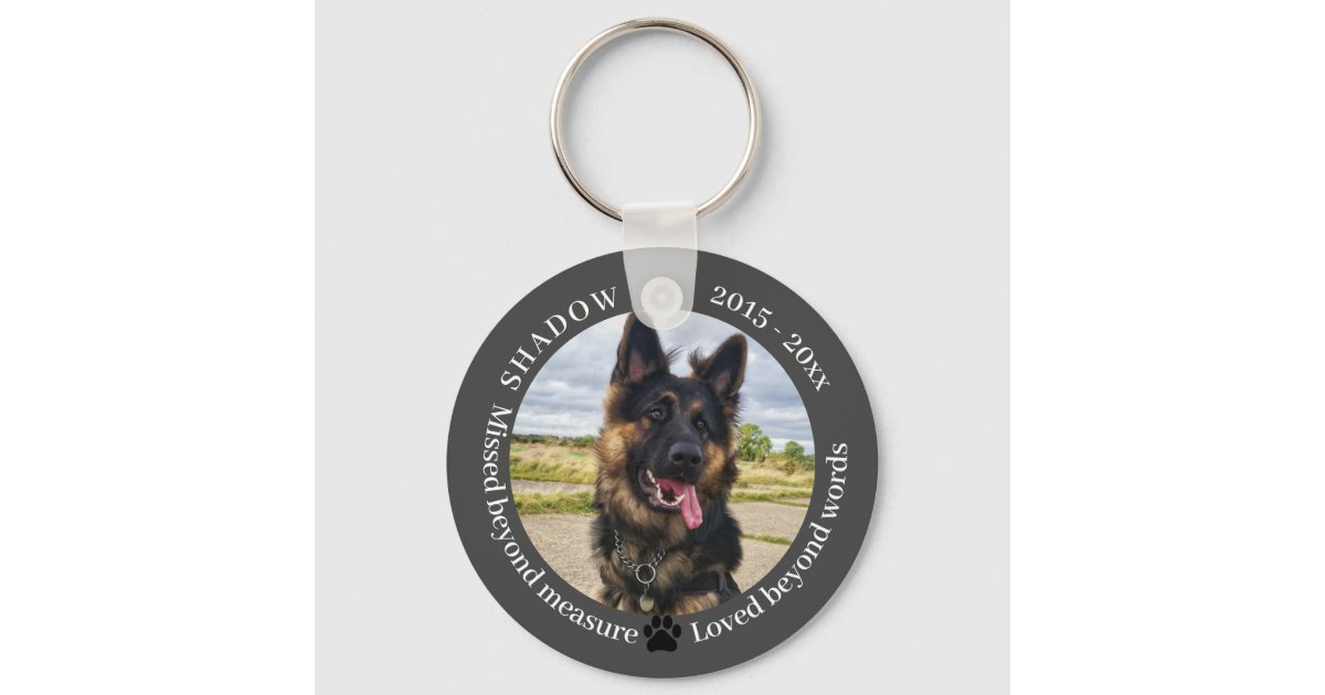 German Shepherd pet memorial keepsake, dog key chain, pet bag