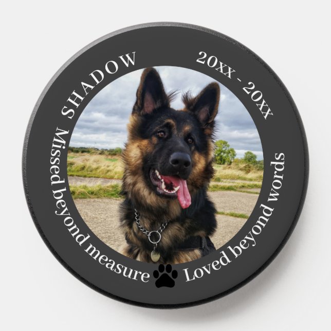 Missed Beyond Measure Pet Memorial  Keychain PopSocket (Popsocket)