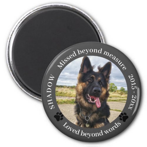 Missed Beyond Measure Pet Photo Memorial Magnet