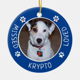 Missed Loved | Custom Dog Memorial Ceramic Ornament