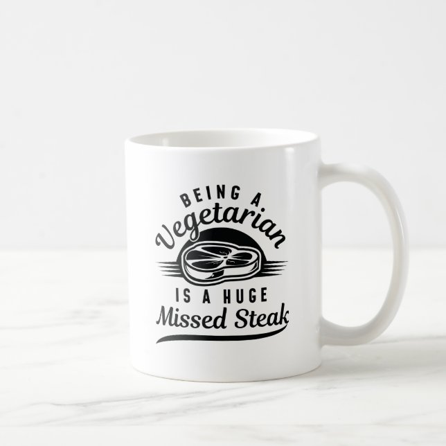 Missed Steak Coffee Mug (Right)
