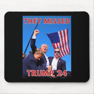 Missed Trump 2024 - Patriotic Political Maga Mouse Pad