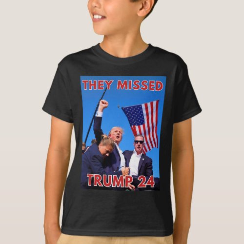 Missed Trump 2024 _ Patriotic Political Maga  T_Shirt