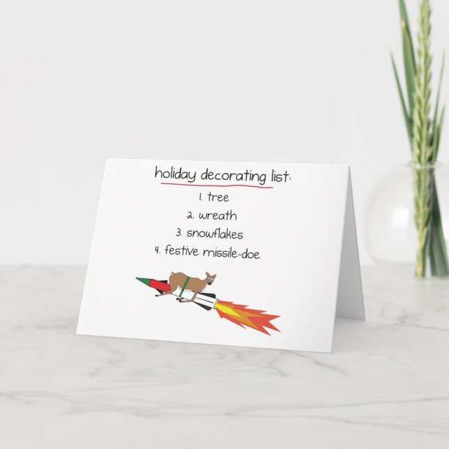 Missile-Doe - Funny Holiday Greeting Cards (Front)
