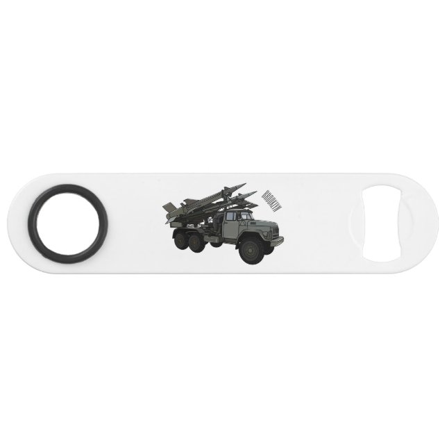 Missile vehicle cartoon illustration bar key (Front (Horizontal))