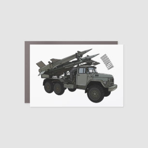Missile vehicle cartoon illustration car magnet