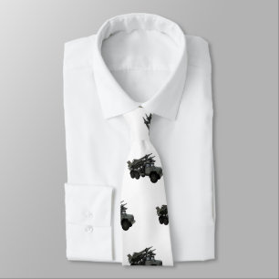 Missile vehicle cartoon illustration neck tie