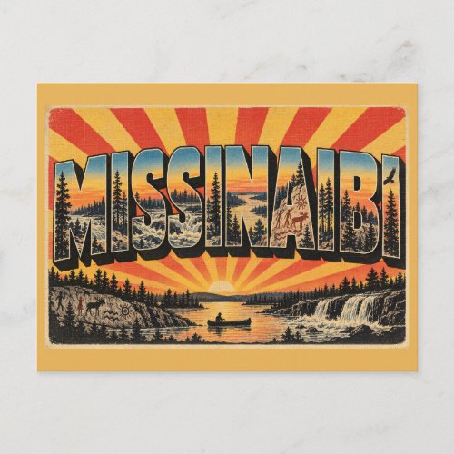 Missinaibi ON Pictographs River Wilderness Art Postcard