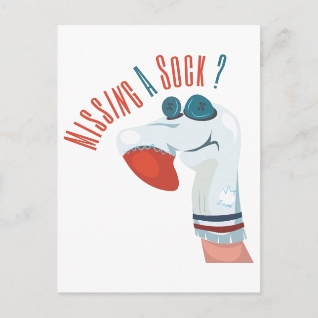 Missing A Sock? Postcard (Front)