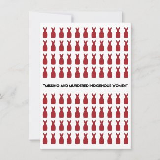 “missing and murdered Indigenous women” Note Card