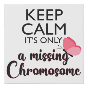 Missing Chromosome Turner syndrome awareness Faux Canvas Print