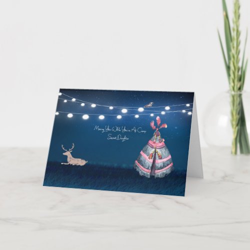 Missing Daughter While at Summer Camp Night Scene Card