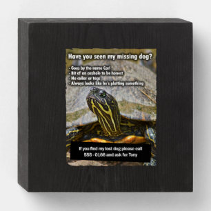 Missing Dog Carl Wooden Box Sign