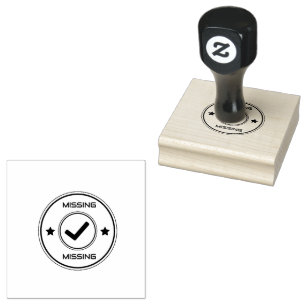 MISSING Highlight Urgent or Important Records Red Rubber Stamp