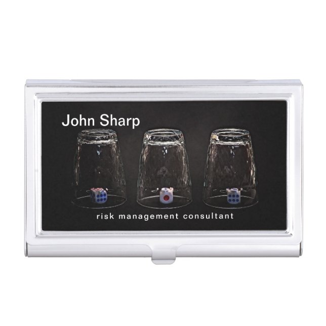 Missing Impossible Risk Management funny Business Card Case (Front)