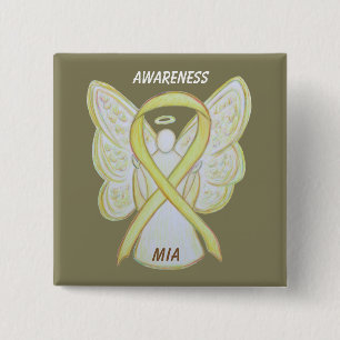 Missing in Action (MIA) Awareness Ribbon Angel Pin