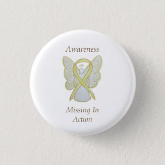 Missing in Action (MIA) Awareness Ribbon Angel Pin