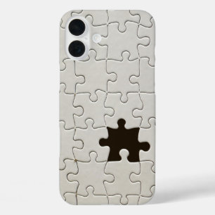 Missing Jigsaw Puzzle Piece White iPhone 16 Plus Case