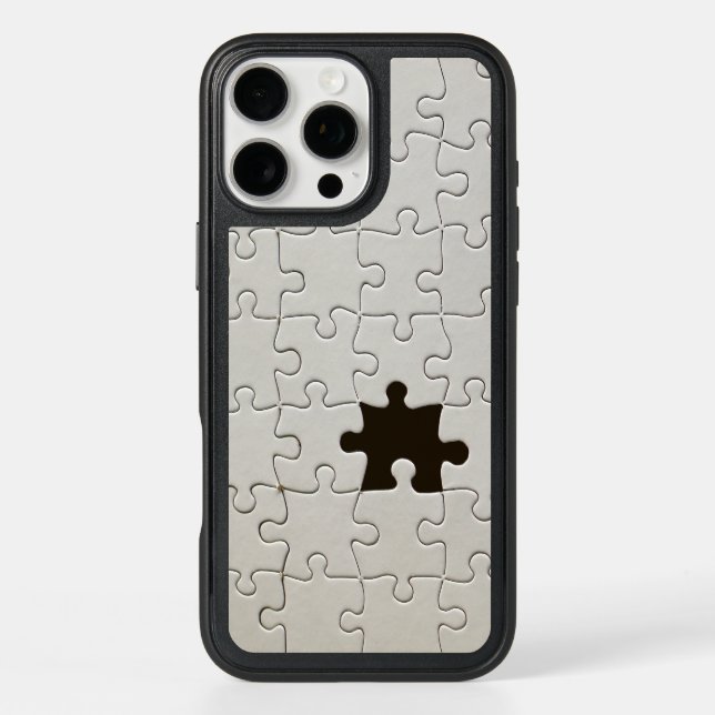 Missing Jigsaw Puzzle Piece White Otterbox iPhone Case (Back)