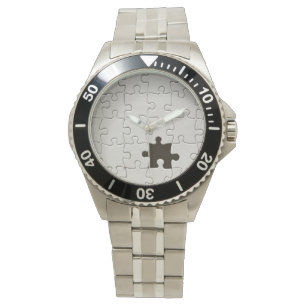 Missing Jigsaw Puzzle Piece White Watch