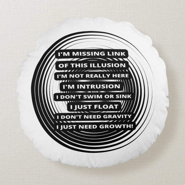 Missing Link Round Pillow (Front)
