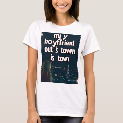 Missing My Boo My Boyfriend is Out of Town Shirt