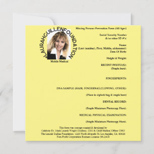 Missing Persons Prevention Form (all ages) Invitation