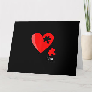 Missing Piece Heart Puzzle Valetines Day Shirt Gif Card